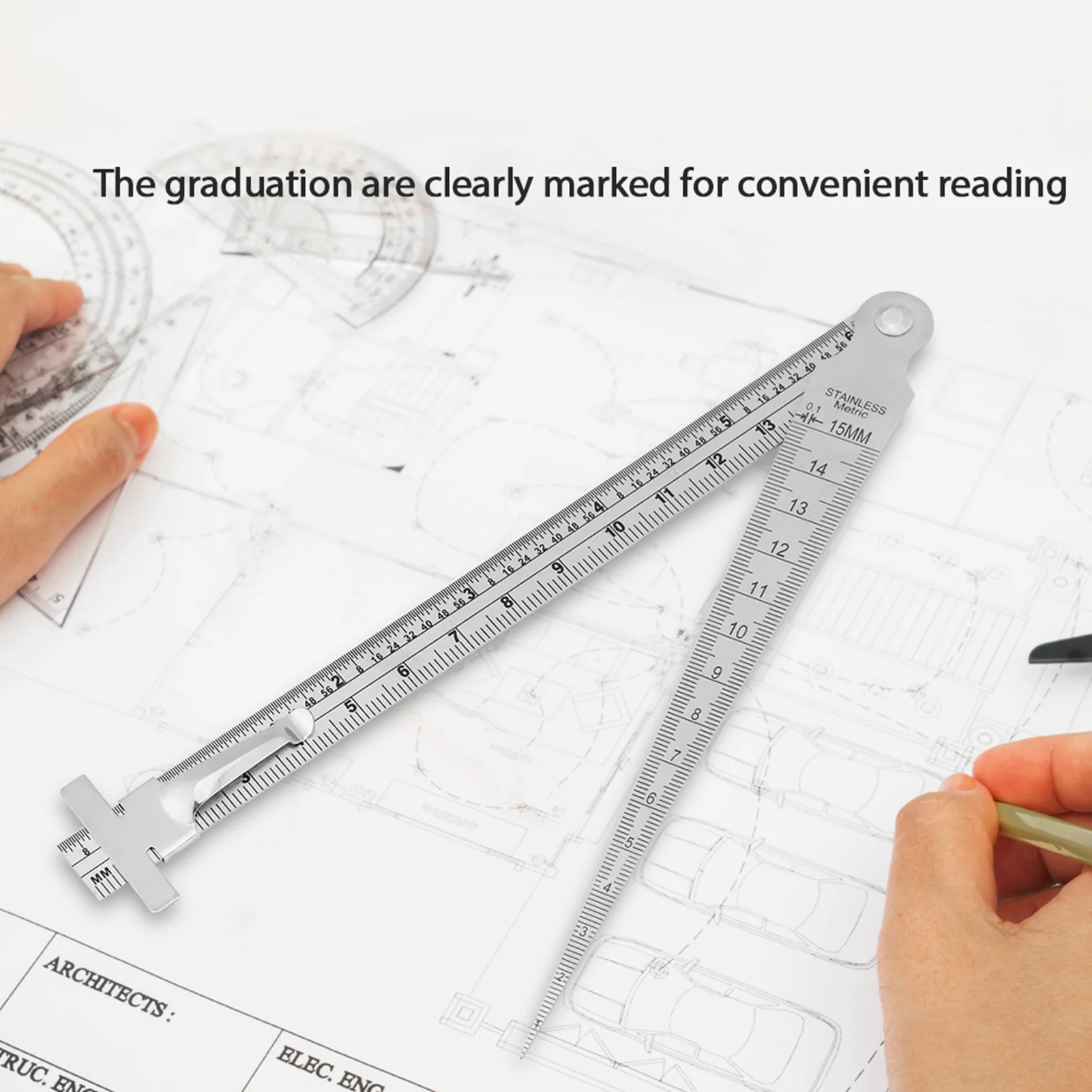 Feeler Gauge Depth Gauge Feeler Gauge Taper Stainless Steel Welding Taper Gap Depth Ruler Hole Inspection Tool Hole Size Gage