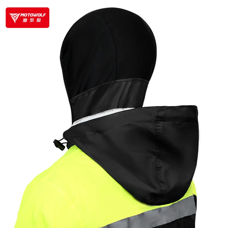 Motowolf Motorcycle Raincoat Split Set Waterproof Rain Suit Rain Clothes Carrying Reflective LED Light Quick Drying Raincoat motorcycle raincoat raincoat suit bike raincoat