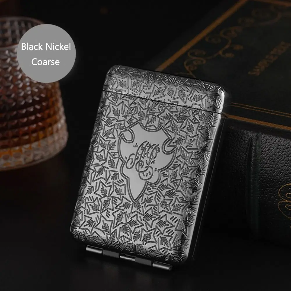 Case Unique Gift For Weed For 16pcs 84mm Cigarettes Cigarette Box Metal Cigarette  Case Cigarette Holder Vintage - AliExpress