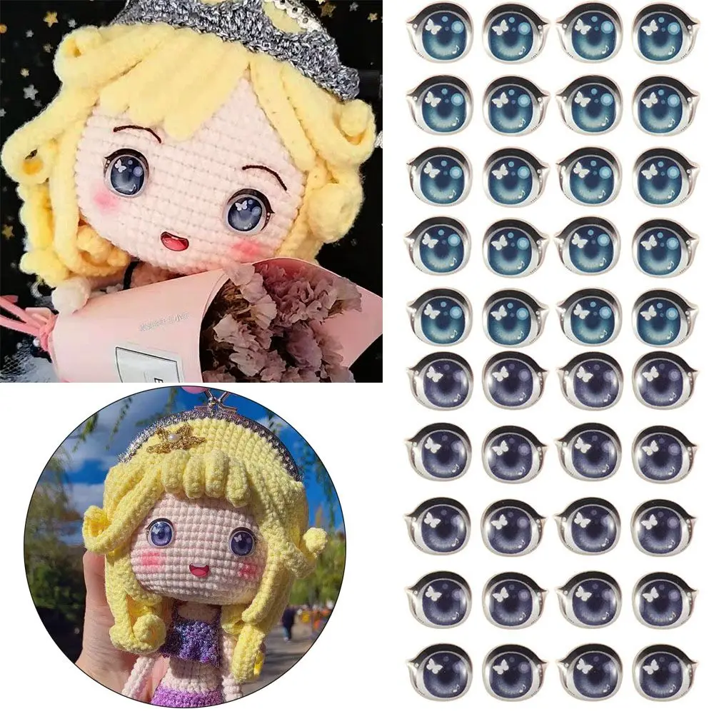 

DIY Doll Accessories Butterfly Shape Educational Toys Face Organ Paster Clay Decals Cartoon Eyes Stickers Cute Sticker