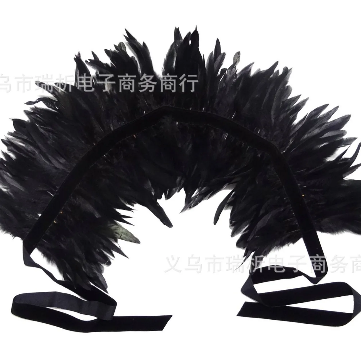 Gothic Feather Shawl Cock Feather Shawl False Collar Bucket Cloak Accessories Accessories 24W002
