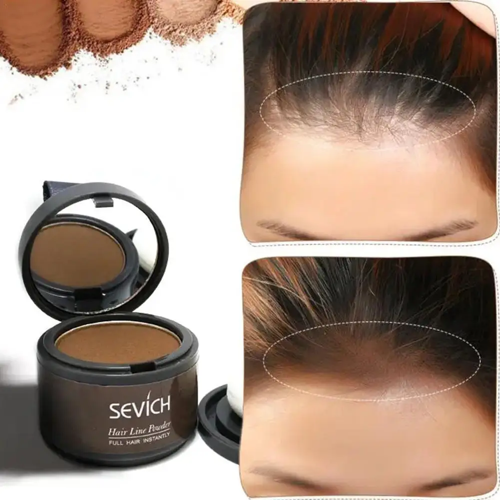 1PC Hairline Repair Filling Powder With Puff Sevich Fluffy Thin Powder Pang Line Shadow Forehead Hair Makeup Concealer