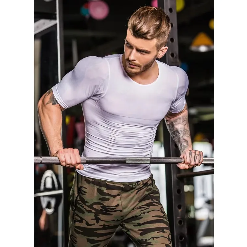 T-shirt De Compression Homme - Gainant Pour Ventre Et Dos - Correction Posture, Invisible Sous Les Vêtements