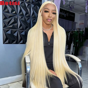613 Human Hair Wig 13x6 Hd Lace Frontal Wig Bone Straight Human Hair Wigs For Women 30 Inch 13x4 Honey Blonde Lace Front Wig 1