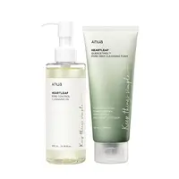 Anua Heartleaf Pore Cleansing Oil & Quercetinol Pore Deep Double Cleanser Facial Makeup Cleansing Skincare Set Beauty Products 1