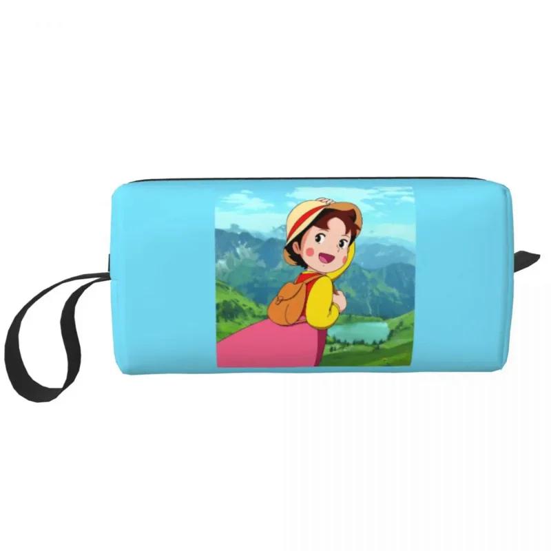 

Fashion Alps Mountain Happy Girl Heidi Travel Toiletry Bag Women Anime Cartoon Cosmetic Makeup Organizer Beauty Storage Dopp Kit