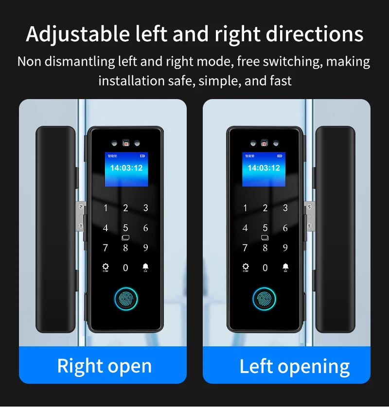 3D Face Recognition Smart Lock Tuya APP WIFI Infrared Sensor Biometric Electroni