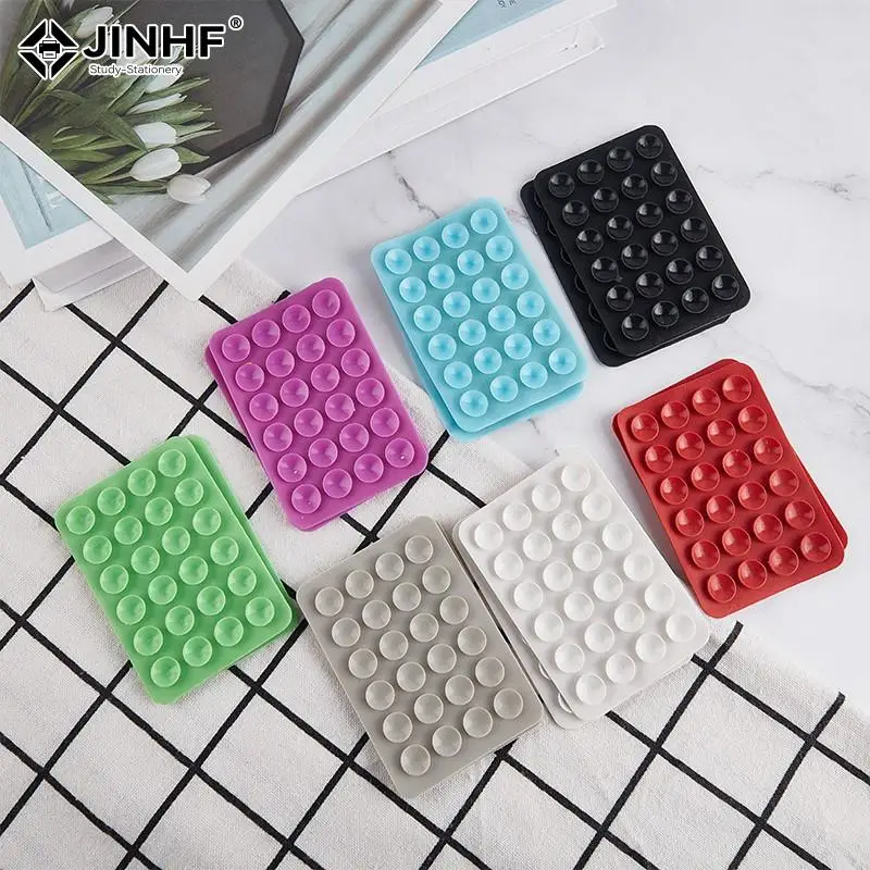 Back Sticker Silicone Suction Pad For Mobile Phone Fixture Suction Cup Backed Adhesive Silicone Rubber Sucker Pad For Fixed 1pc