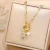 Haute qualité brillant cristal zircone Animal mignon ours pendentif collier ras du cou pour femme fille vacances serrure os chaîne bijoux cadeau