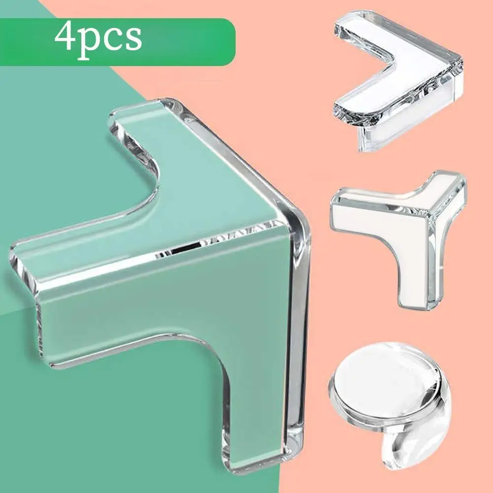 Protector de esquina mejorado para bebés, Protector de esquina de silicona,  bordes ensanchados, engrosados, para muebles, mesa, 4 piezas - AliExpress