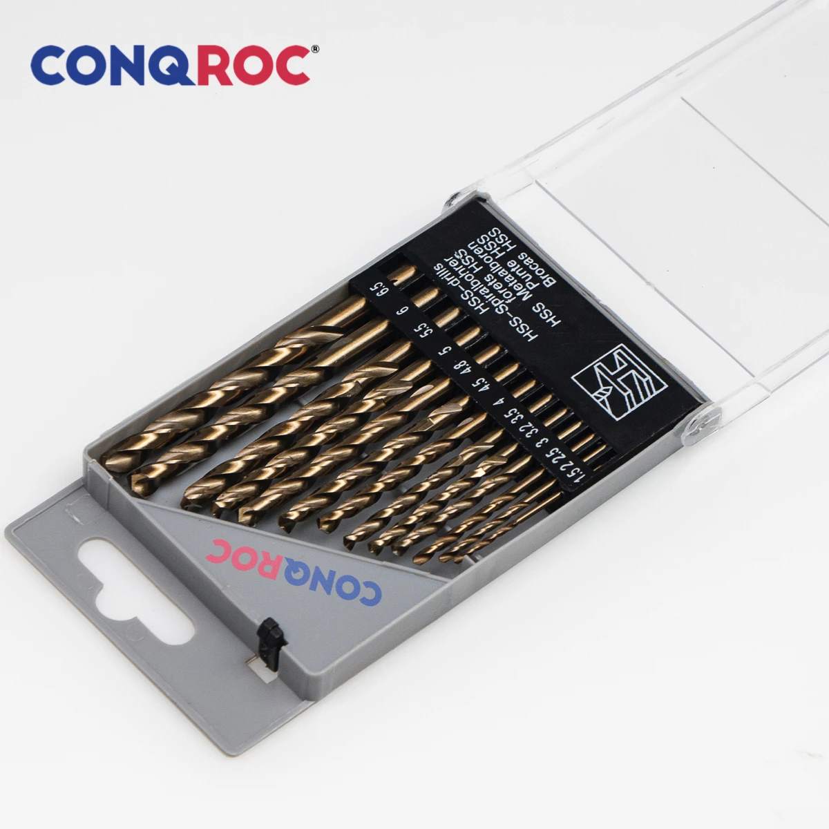 HSS M35 Cobalt Twist Drill Bits Set 13-Size Dia. 1.5&2.0&2.5&3.0&3.2&3.5&4.0&4.5&4.8&5.0&5.5&6.0&6.5mm Straight Shank with Case