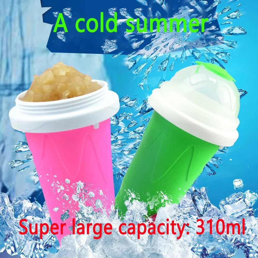Shake Smoothies Cup Ice Cream Maker Quick-Frozen Silicone Squeeze Cup DIY Juice Milkshake Water Bottle Cooling Sand Home