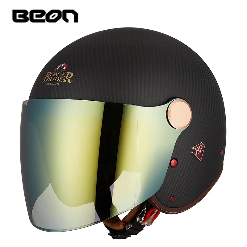 

BEON Retro Motorcycle Motorbike Helmet Men Women Carbon Riding Protective Gear Four Season Capacete Para Moto Casco Motocross