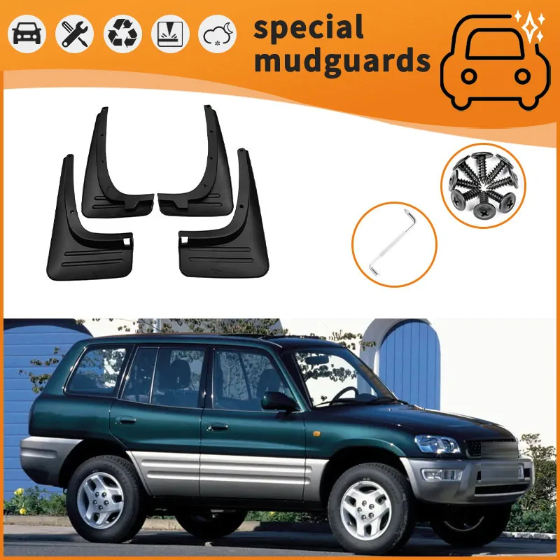 토요타 RAV4 모델 머드가드 펜더 머드플랩, 전면 후면 플레어, 스플래시 가드 커버, 자동차 액세서리, 97-20