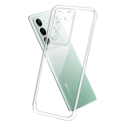 Ultra - Thin Clear Soft TPU Phone Case - Transparent Silicone Back Cover Housing for VIVO V27e (Clear)