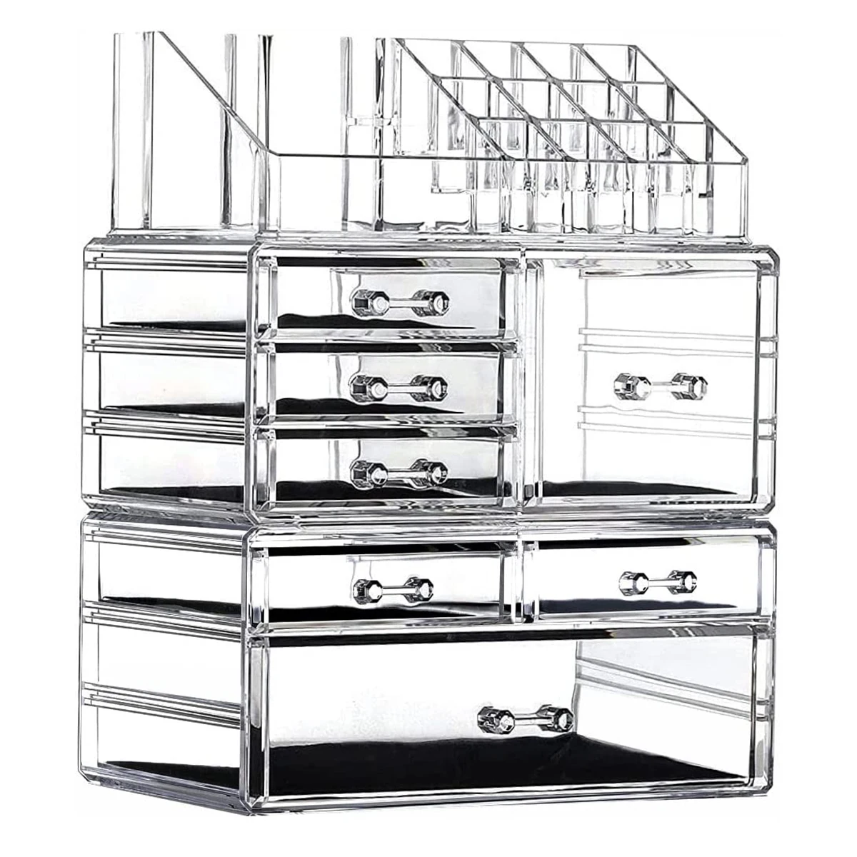 Makeup Organizer Acrylic Cosmetic Storage Drawers and Jewelry Display Box Skin Care Stackable Storage Box For Vanity
