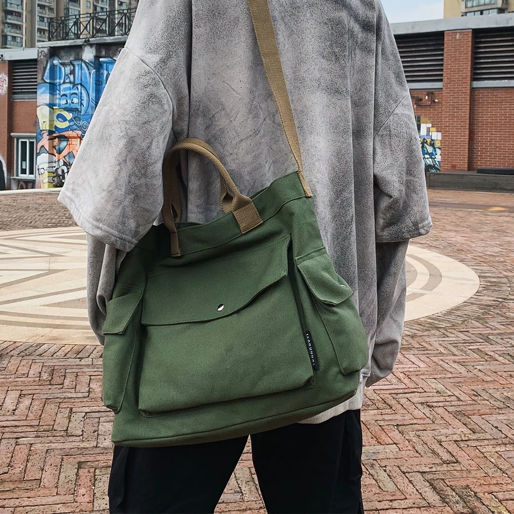 Literary Canvas Crossbody Bag Vintage Lady Shoulder Bag for Travel