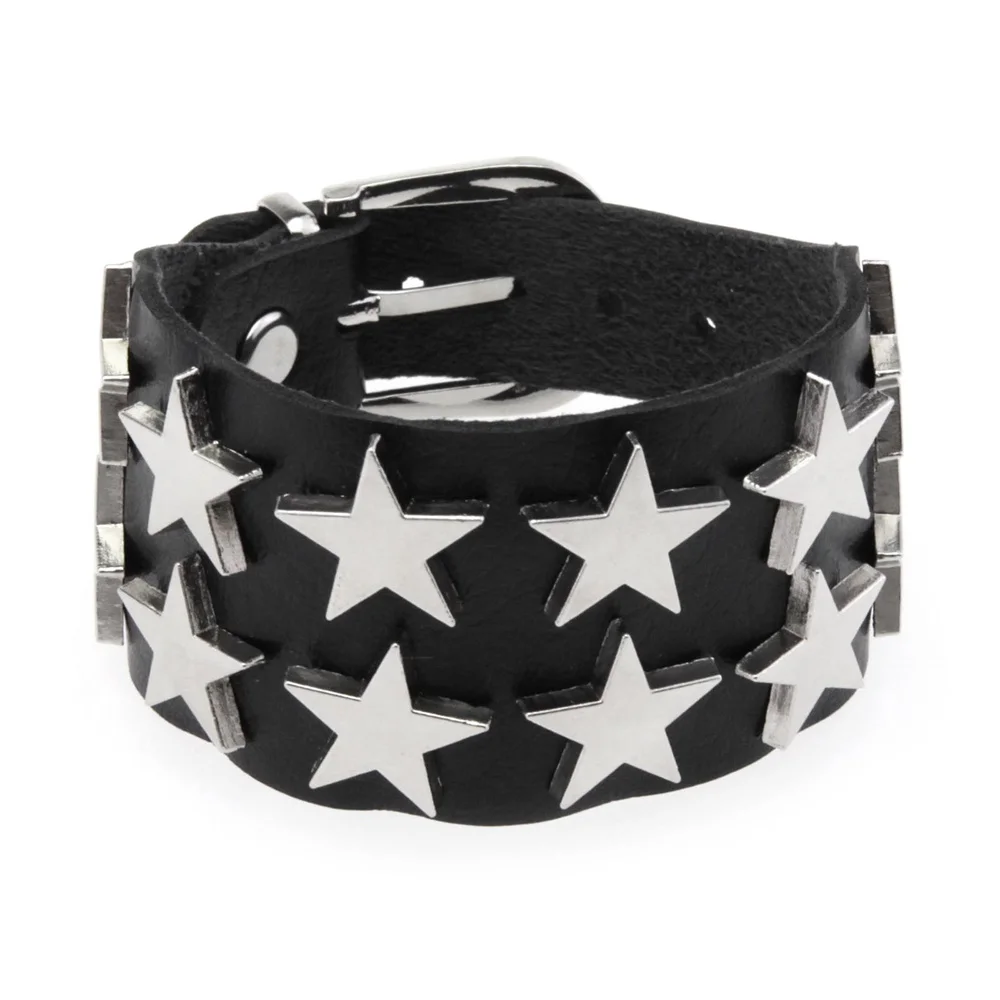 Einfaches Lederarmband mit Sternschnalle - Armband für Paare - Geschenk 1