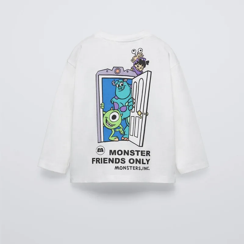 New Style Disney Character Pattern Children Tops Long Sleeved T Shirts Autumn Kids Clothing Round Collar Blouse Bottoming Shirt 4