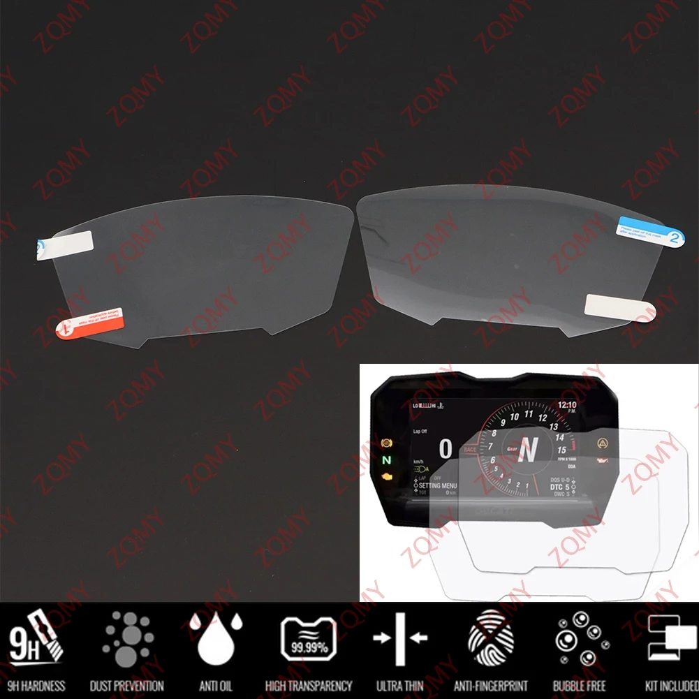 

2Pcs Motorcycle Speedometer Scratch Protection Film Screen Protector For DUCATI 848 1098 1198