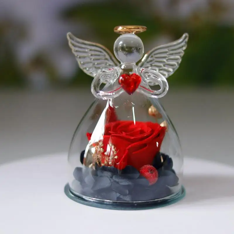 Empreintes De Pas D'ange En Verre - Ornement Cadeau Avec Poème - Boîte Imprimée