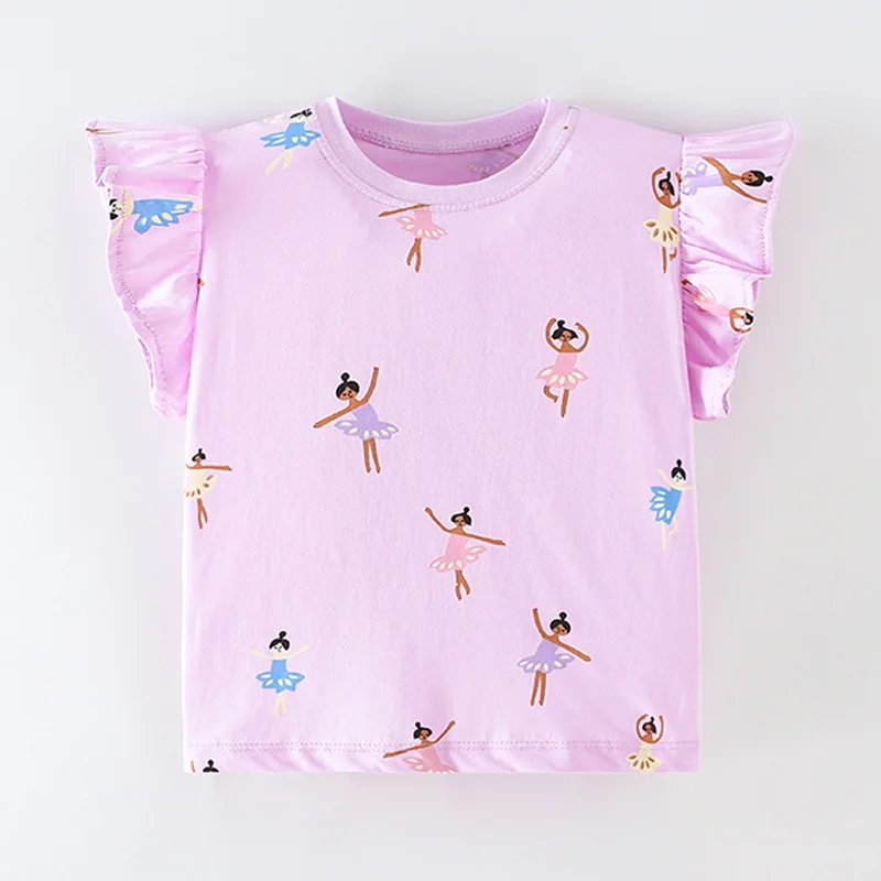 

Качественная одежда для маленьких девочек из 100% хлопка, футболка с коротким рукавом, Детские повседневные топы для младенцев, летняя футболка для девочек 2024