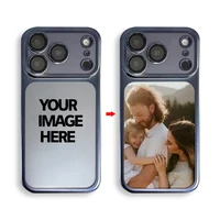 Luxury Matte Hard PC Ultra Slim Case for iPhone 17 Pro Max 16 15 14 13 Plating Camera Film Protector Customized couple photos 3
