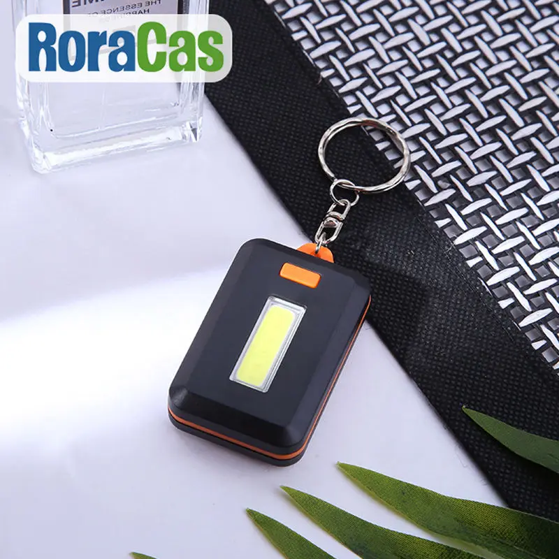 LED Night Light Portable COB Travel Light Mini Keychain Lamp Keyring Torch Key Chains Flashlight For Camping Hiking Fishing portable 3 mode cob flashlight torch led work light magnetic cob lamp for outdoor camping aaa battery for camping light