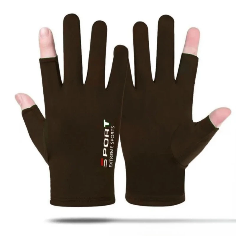 Ice Silk Half-Finger Cycling Glove - Breathable & High-Elastic for Men/Women, Outdoor Sports/Fitness/Driving/Fishing,Comfortable