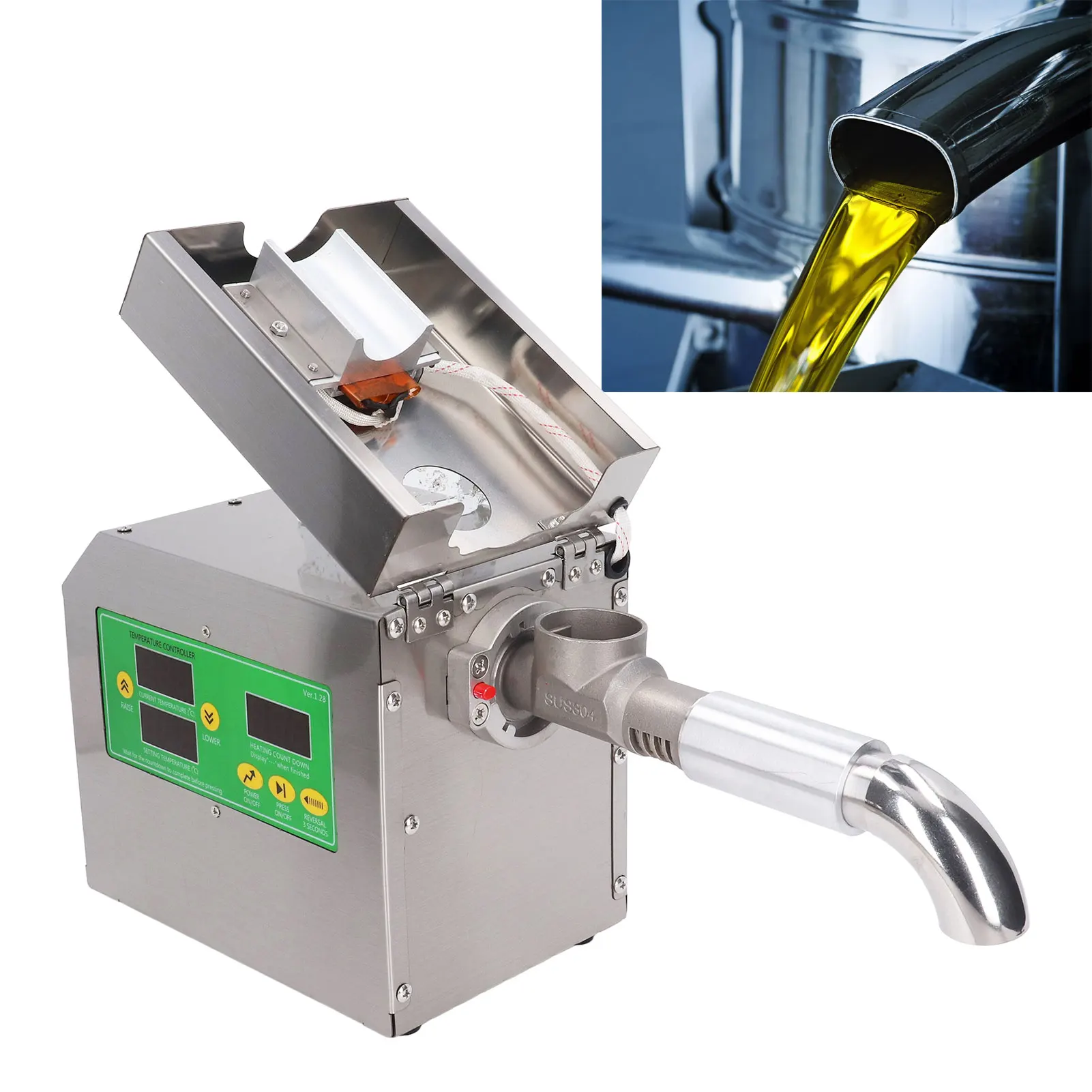 Oil Press Machine Automatic Cold Hot Pressing Intelligent Control Powerful Motor for Peanut Walnut