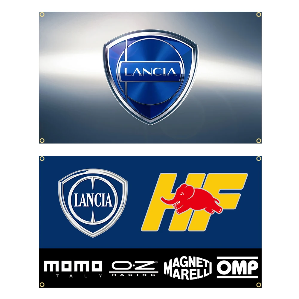 90x150cm Lancias HF Racing Car Flag Polyester Printed Decoration Banner Tapestry Jemony
