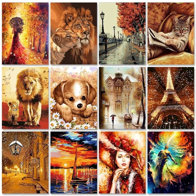 Ruopoty – Peinture Acrylique Par Numéros Pour Adultes, Paysage, Art Mural  Moderne, Peinture Sur Toile, Pour Décoration De Maison - Peinture Par Numéro  Paquet - AliExpress