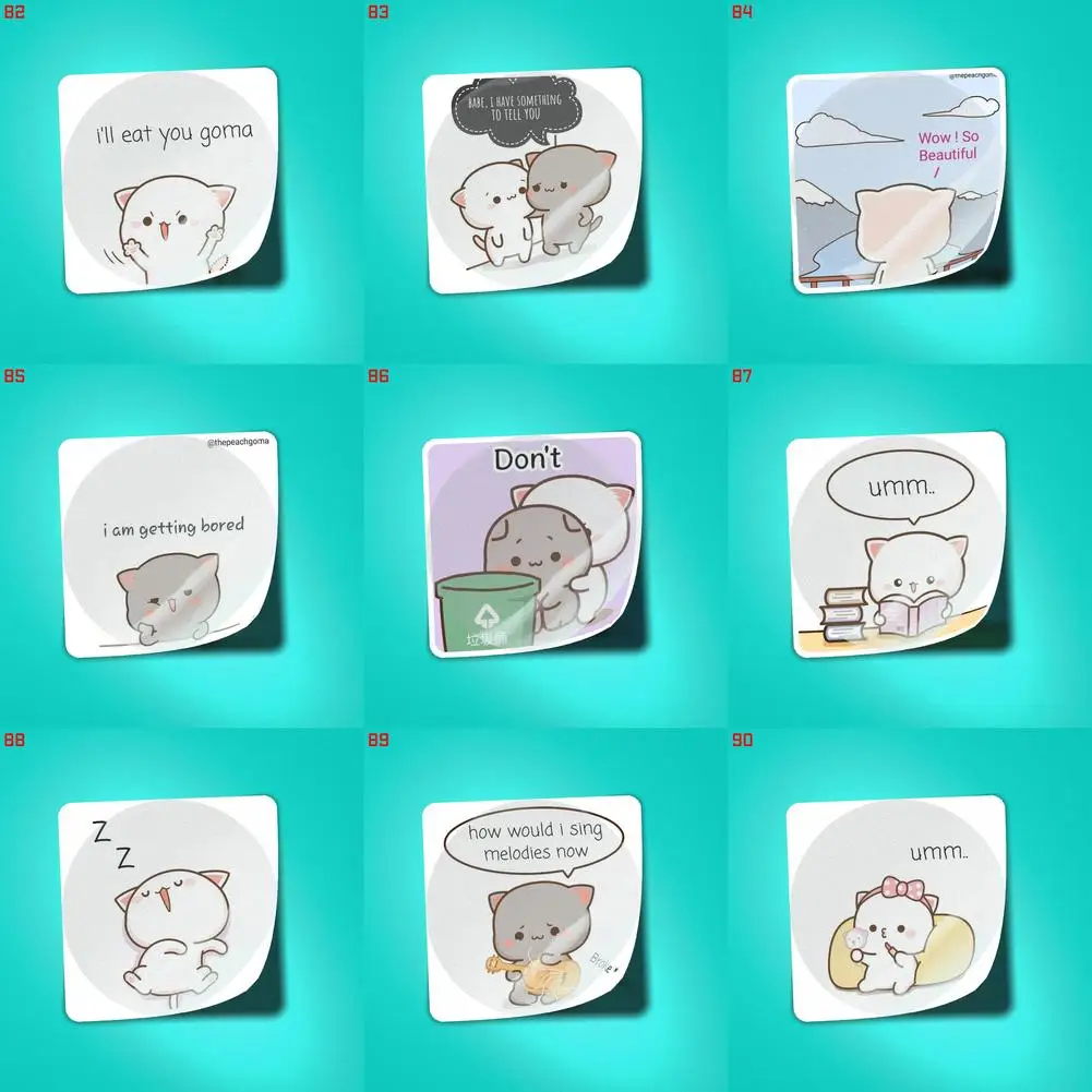 

PEACH AND GOMA 082 090 STICKER Sticker for Laptop Decor Bedroom Car Cute Cartoon Art Fashionable Public Suitcase