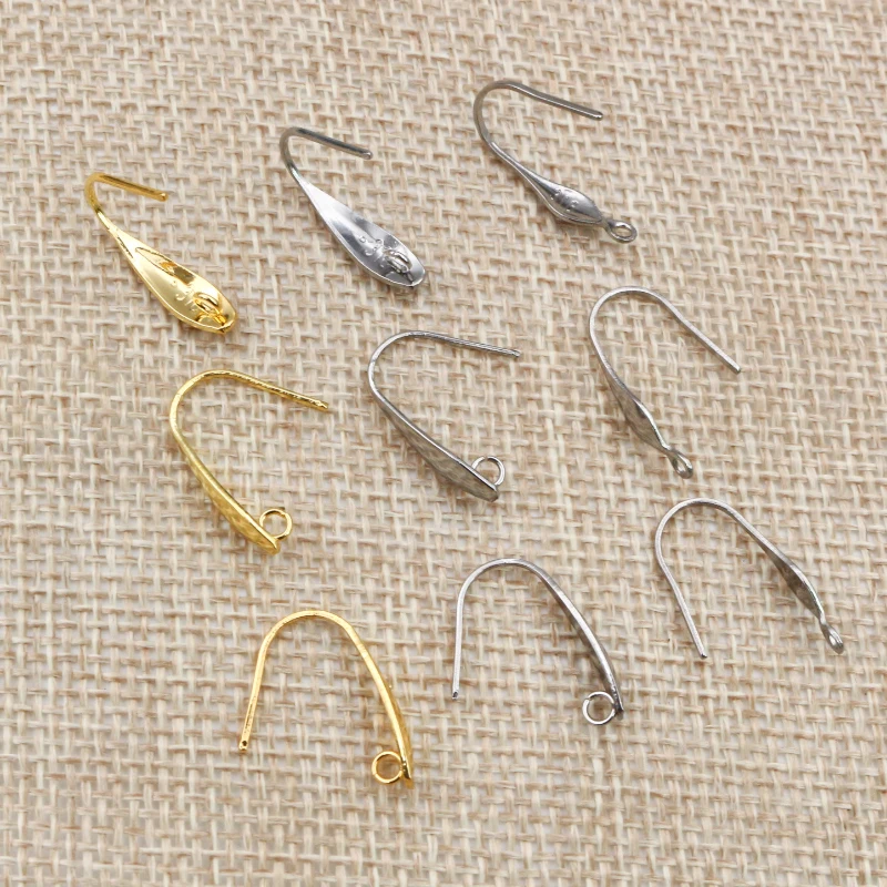 20pcs 20*10mm 316 Edelstahl Gold Überzogene Hohe Qualität Ohrring Haken Draht Einstellungen Basis Einstellungen Ganze verkauf