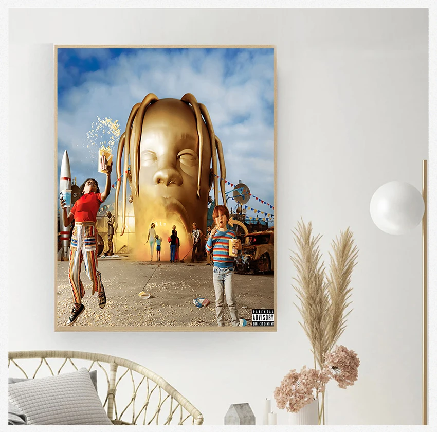 Music Album Cover Art Poster Canvas Painting Home Decor Poster E Stampe Travis Scott Astroworld 2018 Rap