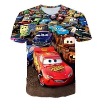 Cars Children's T-shirt Lightning McQueen 3d Printed Charming Short Sleeve Boys And Girls Top Street Shirt Fashion Clothing 1
