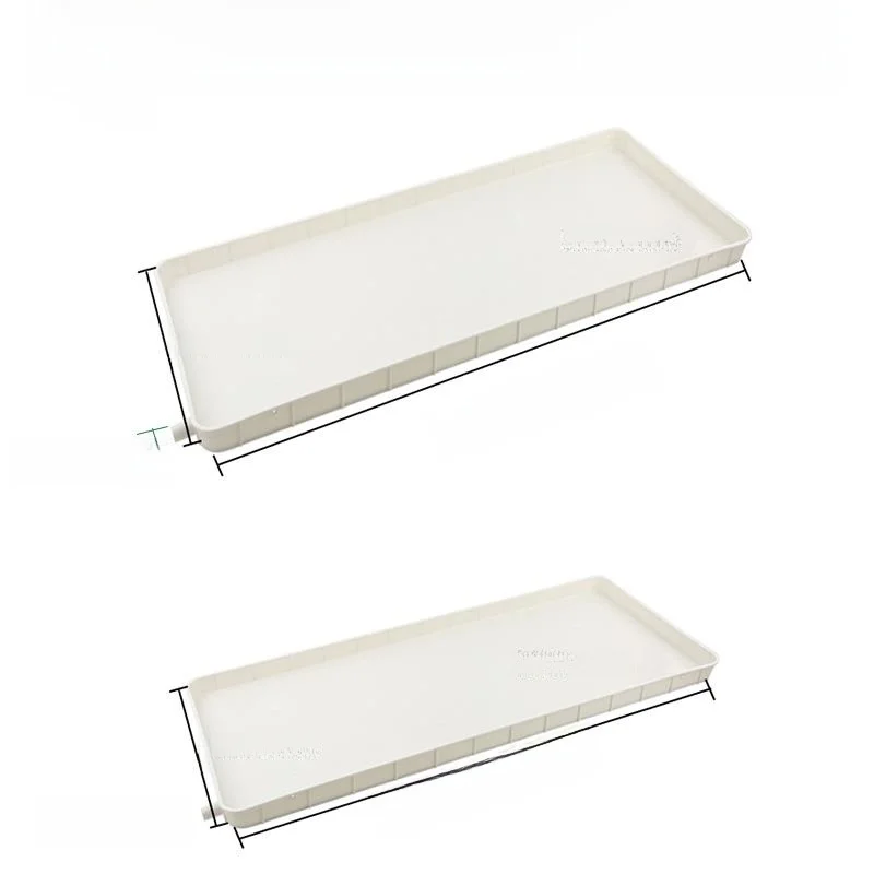 Rectangular Plastic Tray with Drainage Plant Pot Bot Support Condensation Water ching Tray Long Narrow Flower Pot Tray