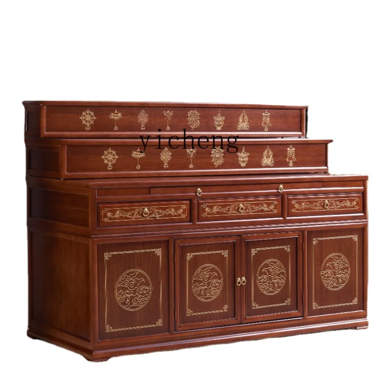 

Xl Solid Wood Altar Incense Table Household Three-Layer Buddha Cabinet Buddha Niche Altar Cabinet