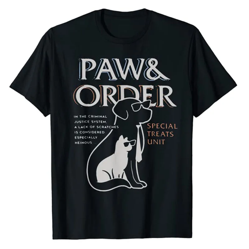 

Paw and Order Special Feline Unit Pets Training Dog and Cat T-Shirt Women Clothing Companion Animal Lover Graphic Tee Y2k Tops