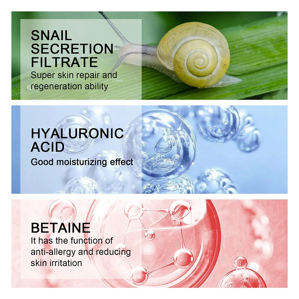 Hyaluronic Face Moisturizer Moisturizing snail Cream Anti-Wrinkle Aging Moisturizing Shrink Pores Whitening Smooth Skin Care 4