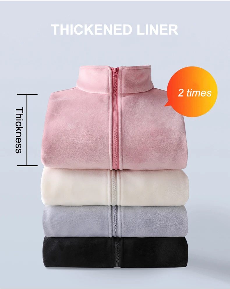Description Picture 5 of itemCHRLCK Women's 3 In 1 Thick Hiking Jacket Fleece Waterproof Winter Windbreaker Outdoor Warm Camping Jacket Women Windproof Coat