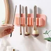 Silicone Wall Mount Makeup Brush Holder Storage Stand Hanger Case Organizer Thin Paint Brush Drying Art Rack Suction Cup 2