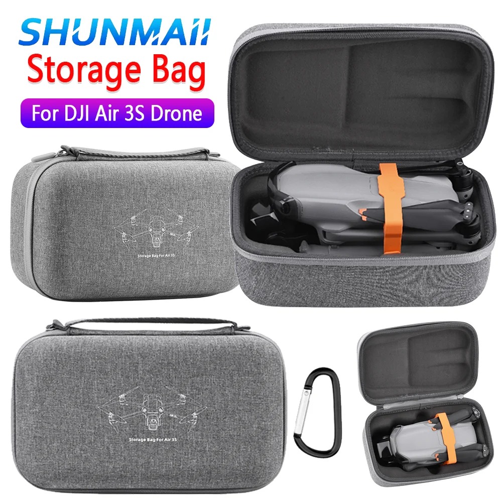 For DJI Air 3S Storage Bag Drone Body Carry Case Box Portable Travel Bag Handbag Grey Handheld Aircraft Storage Box Accessories