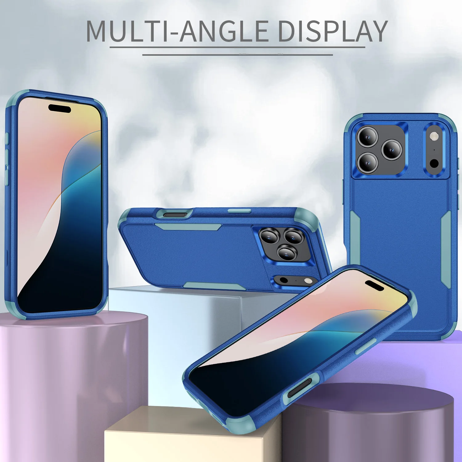 Durable Shockproof Protective Phone Case - 2 in 1 Heavy Duty Cover