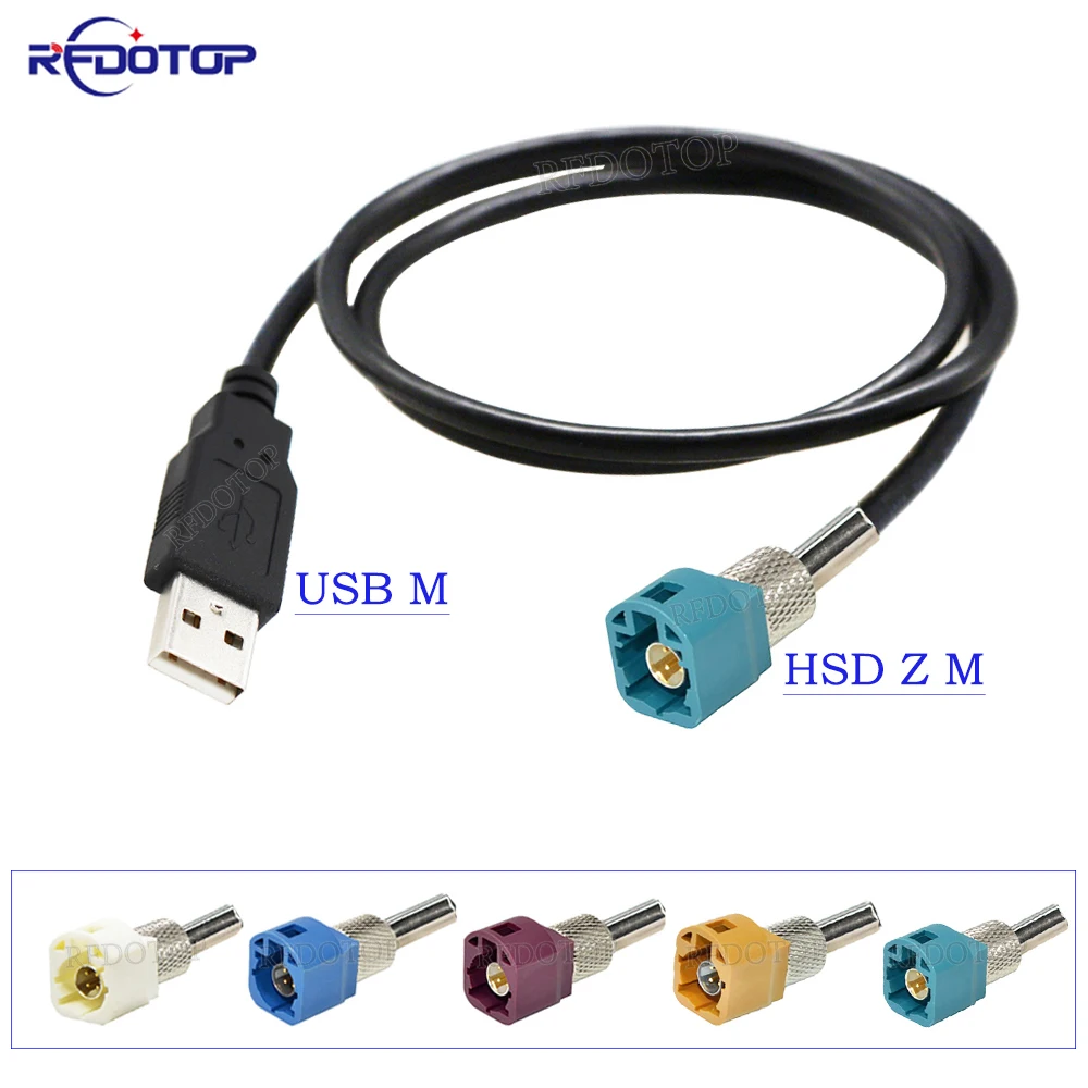 Usb Maschio A 4Pin Hsd Code A/B/C/D/G/H/J/K/Z Connettore Maschio Cavo Lvds Schermo Di Controllo Dell'Unità Principale Dell'Auto Cavo Rcc Nac Hsd A Usb