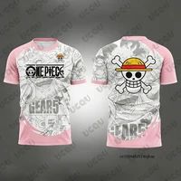 Maillot de football imprimé One Piece Anime Luffy Gear 5 pour hommes, T-shirt de Cosplay décontracté à séchage rapide, hauts de sport pour enfants/adultes, nouvelle collection d'été 6