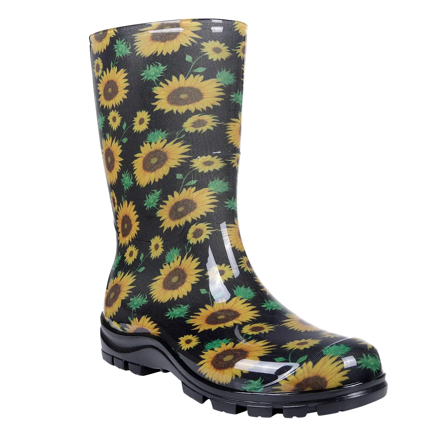 Comwarm Summer Women's Rain Boots Printed Rain Shoes Outdoor Work Anti-Slip Waterproof Boots High Quality Comfort Rubber Shoes