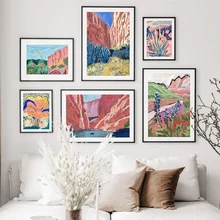 

Abstract Desert Botanical Big Bend National Park Wall Art Canvas Painting Posters And Prints Wall Pictures For Living Room Decor