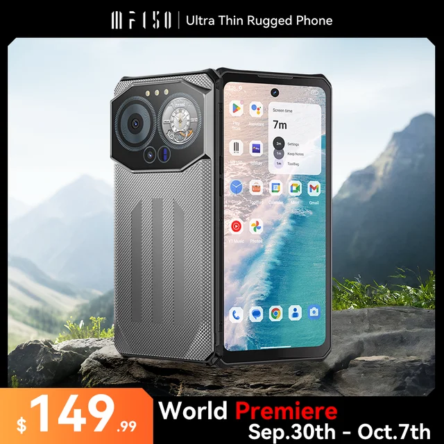 IIIF150 v1.Machine robuste pour affichage des touristes, ultra-mince, robuste, 256 mAh, G96, Android 14 Dynamic Island, 8 Go, 8 + 12 Go, 10800 Go, appareil photo 100MP 1