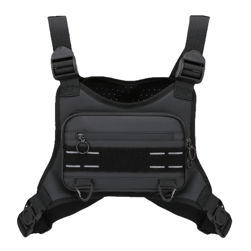 Sac de poitrine running réglable pour randonnée et voyage, holster sécurisé pour équipement de pêche et accessoires outdoor.